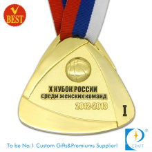 China Wholesale High Quality Metal Gold Plating 3D Basketball Medal with Baking Varnish